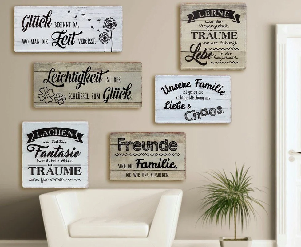 Vintage-Metallschild „Freunde sind die Familie …“